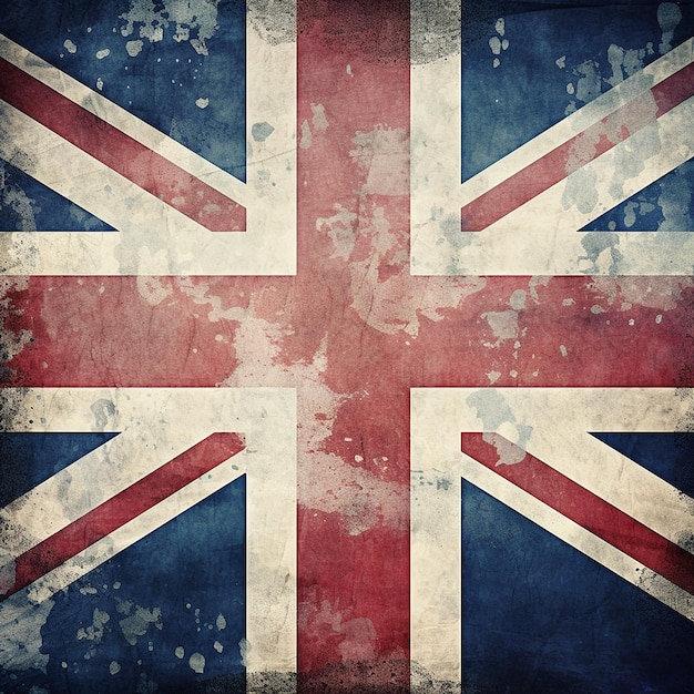 Britannia onthult Grunge Union Jack Vlag Achtergrond