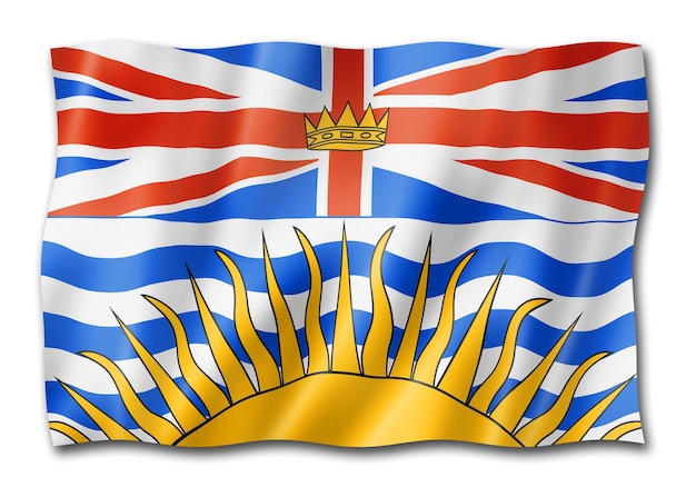 Флаг провинции Британская Колумбия Канада