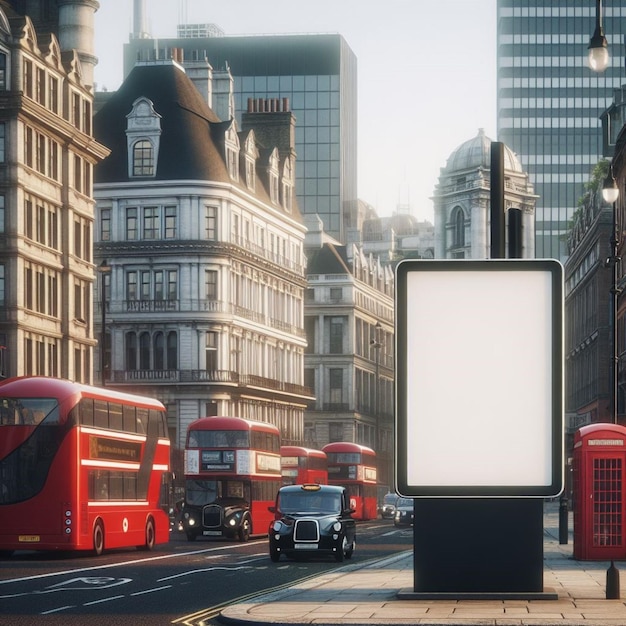 Британская элегантность представила нашу пустую рекламу, украшающую очаровательные улицы, визуальный шедевр.