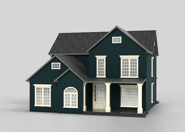British House on white background