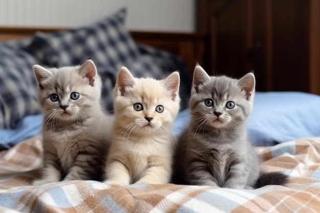 British kittens looking Domestic sweet Generate Ai