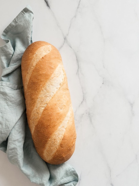 British White Bloomer or Baton loaf bread