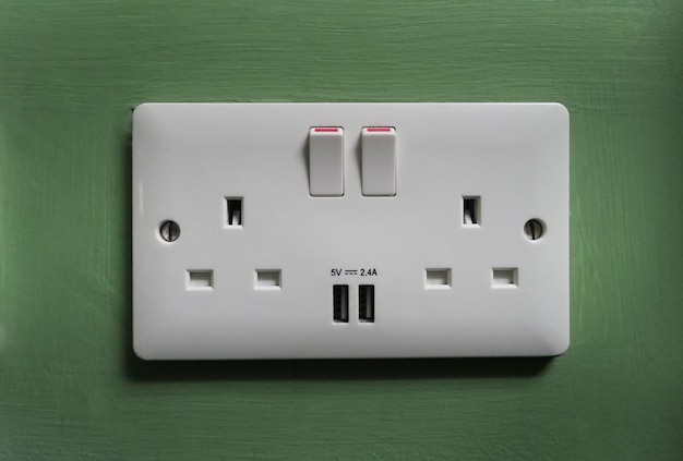 Britse elektrische stopcontact met USB