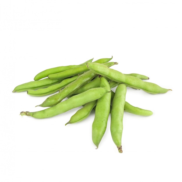 Photo broad beans isolated