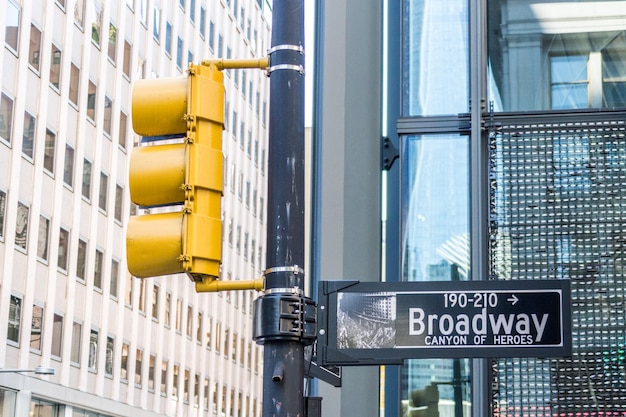 Broadway street sign in new york city usa