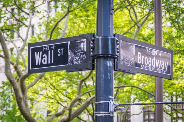 Broadway street sign in new york city usa