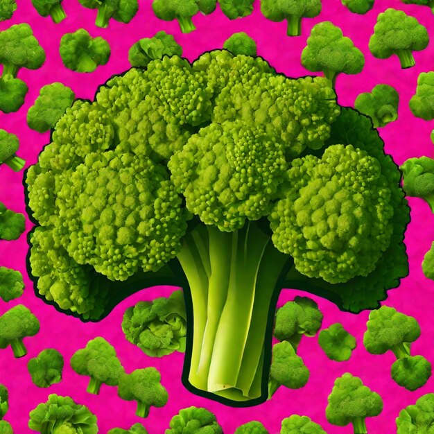 Foto broccobloem bloeit het palet van de natuur