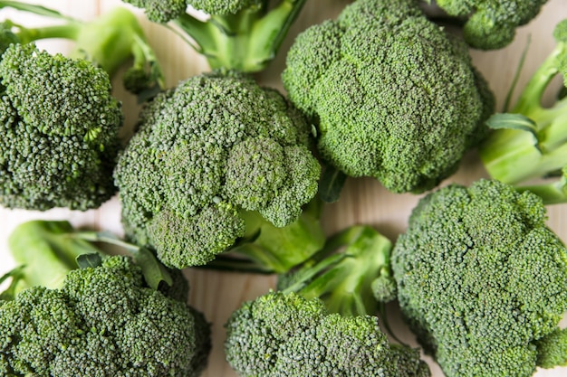 Broccoli background close-up view