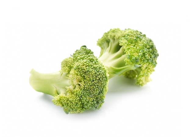 Broccoli isolated on a over white wall