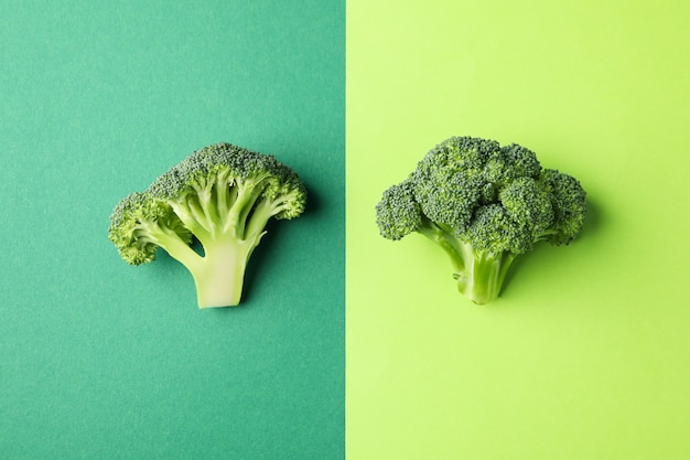 Broccoli op twee toon, hoogste mening. Gezond eten