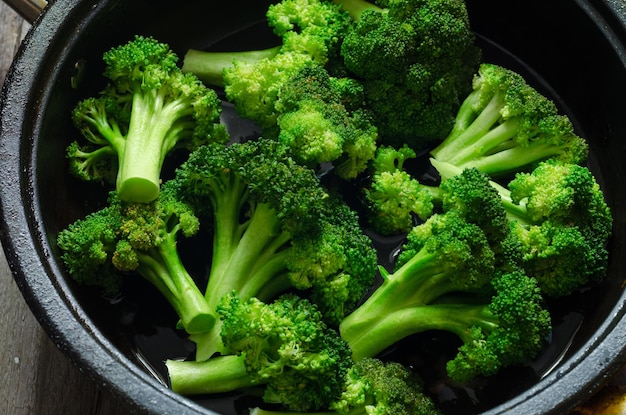 Broccoli in a pan