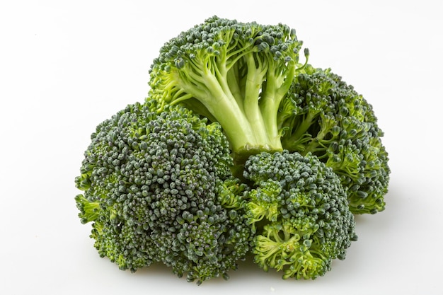 Broccoli pieces isolated on white background