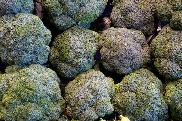 Broccoli stapel achtergrond selectieve focus