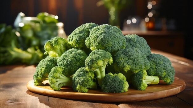 broccoli on a table