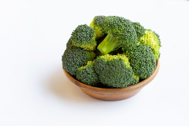 Broccoli on white background