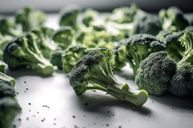 Photo broccoli on white background