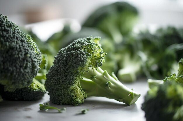 Photo broccoli on white background