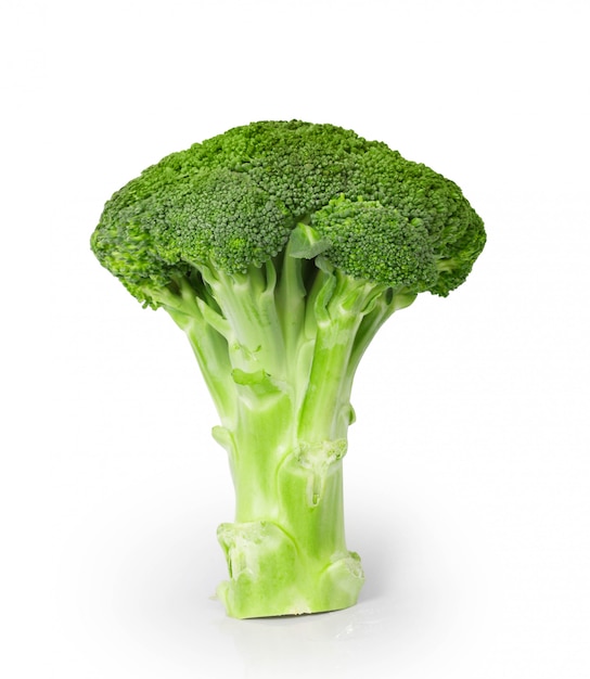 Broccoli on a white surface