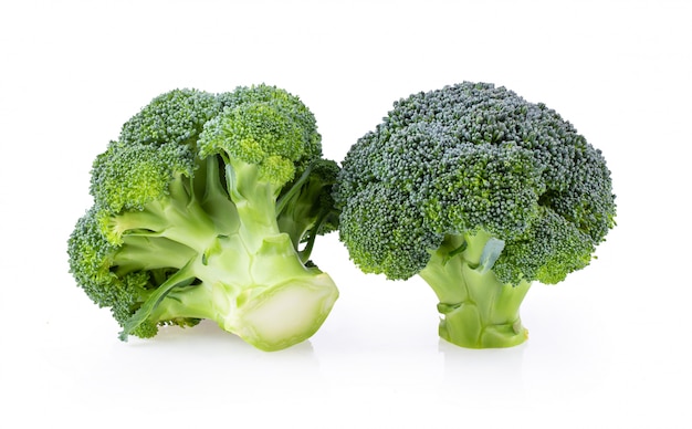 Broccoli on white table