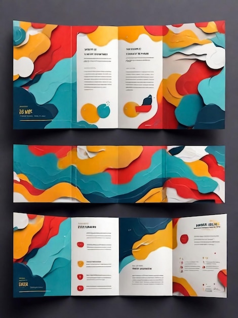 Брошюра дизайн брошюра шаблон творческий тройной тренд брошюры