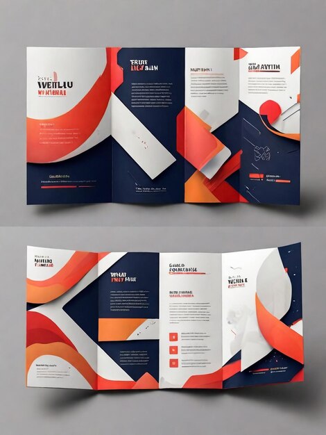 Брошюра дизайн брошюра шаблон творческий тройной тренд брошюры