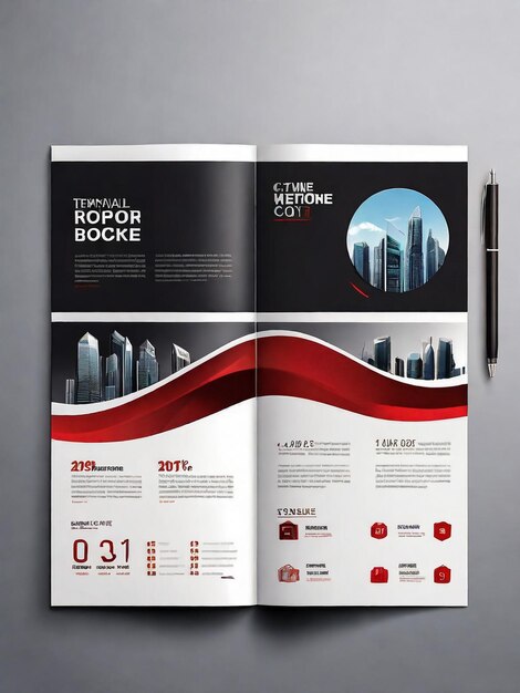 Photo brochure design cover modern layout annual report