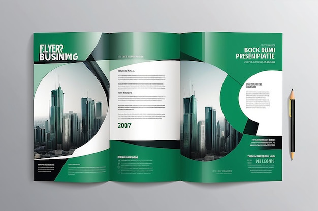 Photo brochure design template vector flyers report business infographic magazine poster