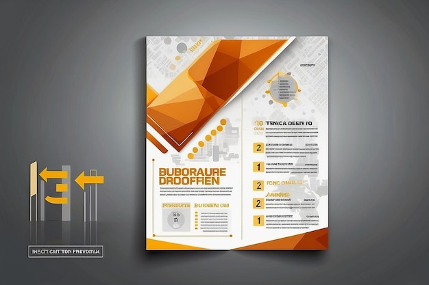 Photo brochure design template vector