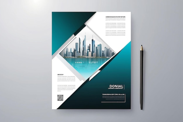 Brochure or flyer layout template annual report cover design background