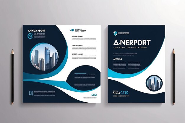 Brochure or flyer layout template annual report cover design background