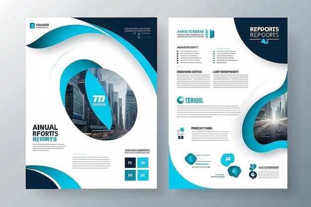 Foto brochure layout modello di copertina design background relazioni annuali