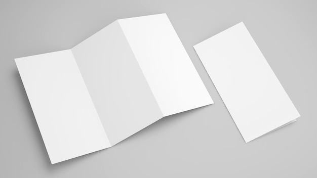 Photo brochure mock up isolated on white background.,mock-up on isolated white background,3d rendering