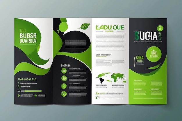 Foto brochure mock-up ontwerp sjabloon voor bedrijfseducatie advertentie