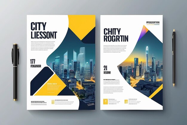 Brochure ontwerp sjabloon vector Flyers verslag zakelijk tijdschrift poster minimale portfolio