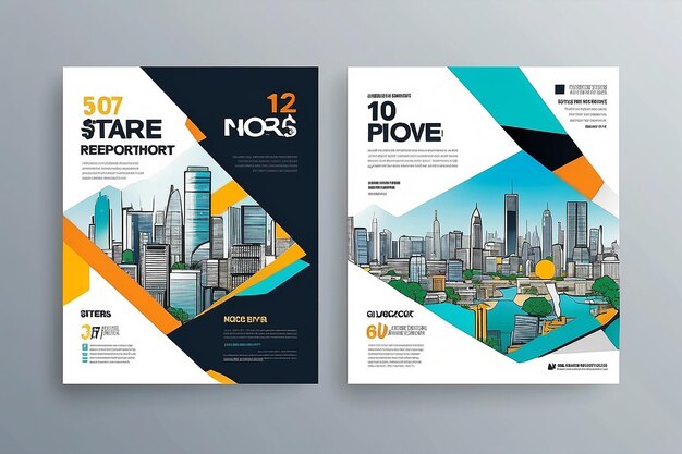 Brochure ontwerp sjabloon vector Flyers verslag zakelijk tijdschrift poster minimale portfolio