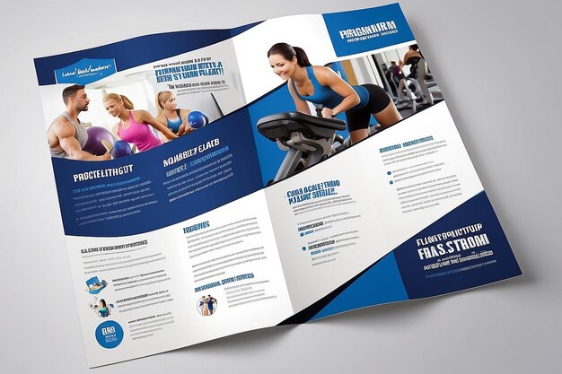 Foto brochure over het fitnessprogramma