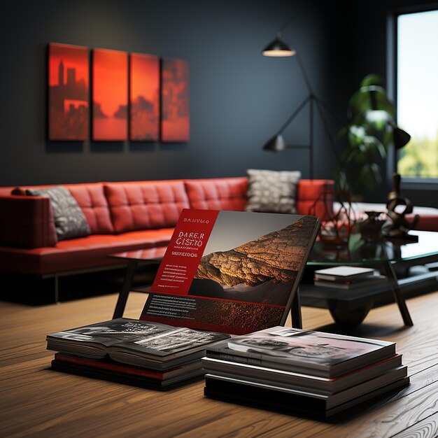 Foto mockup di progettazione dello studio di brochure