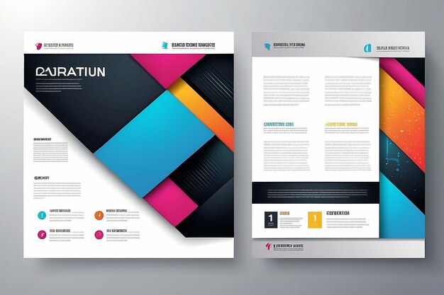 Photo brochure template flyer background for business design