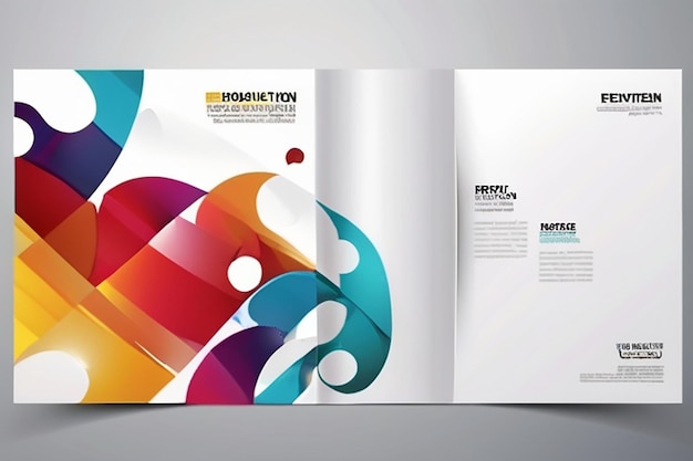 Photo brochure template flyer background for business design