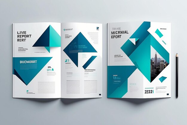 Brochure template layout design Corporate business annual report catalog magazine flyer