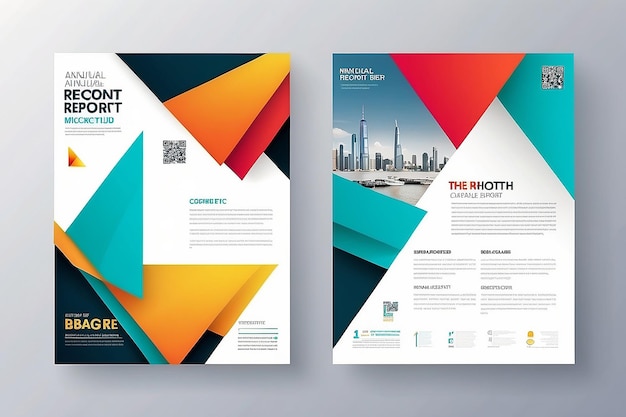 Дизайн макета шаблона брошюры Годовой отчет о корпоративной деятельности Каталог журнала Флаер