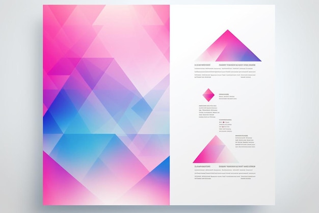 a brochure with a geometric design on it