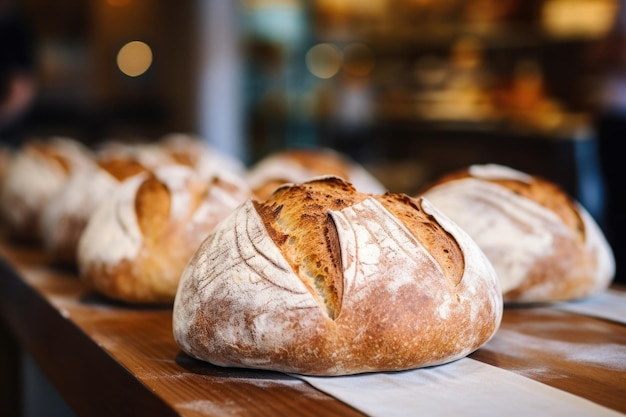 Broden in bakkerij Vers gebakken volkoren brood