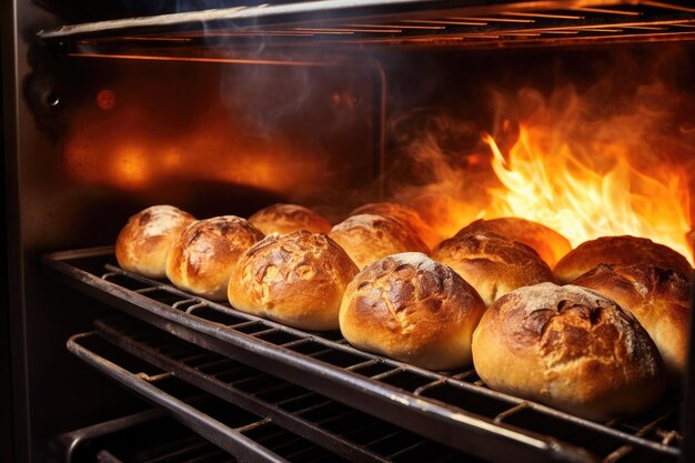 Broden in een oven bakken op een witte of heldere oppervlakte PNG Transparante achtergrond