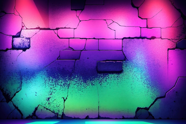 Broken brick wall texture purple magenta