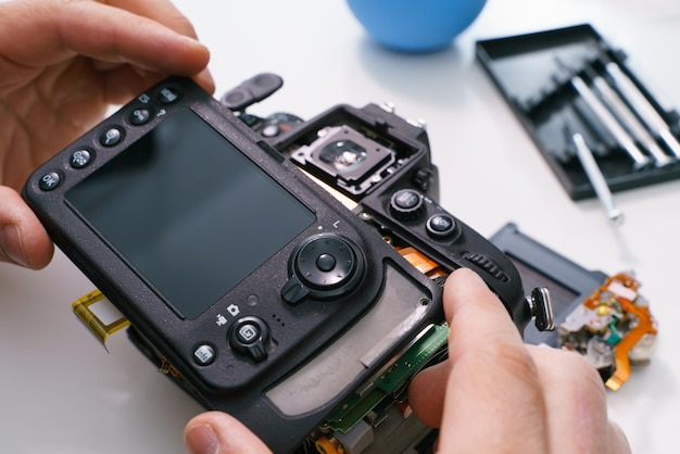 Photo broken digital slr photo camera repair