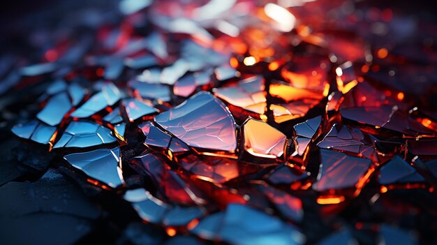 Broken glass Closeup