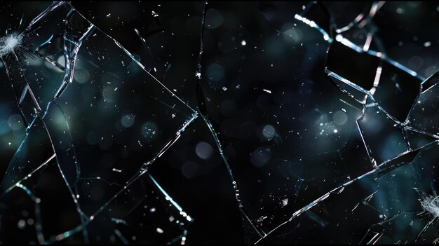 broken glass dark background