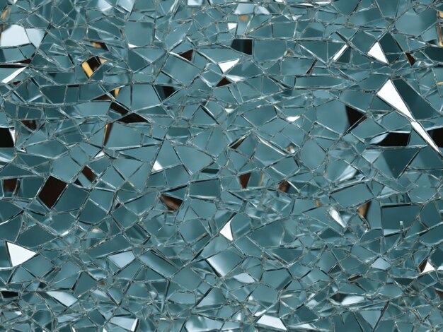 Photo broken glass surface as a background texture pattern 3d rendering generative ai