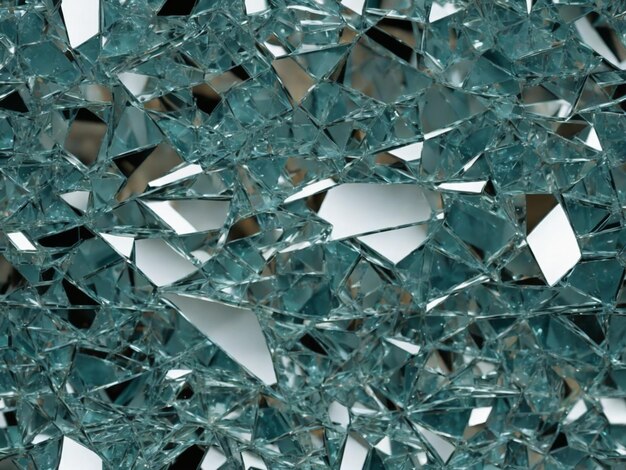 Broken glass surface as a background texture pattern 3d rendering Generative AI